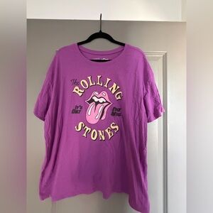 Purple Rolling Stones Tee